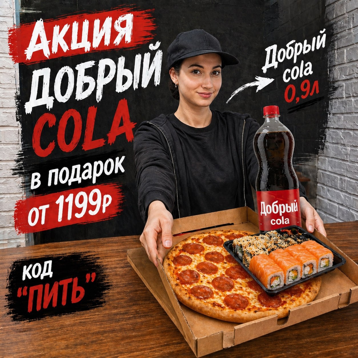 Изображение для статьи - Добрый cola в подарок от1199р.по Коду:ПИТЬ